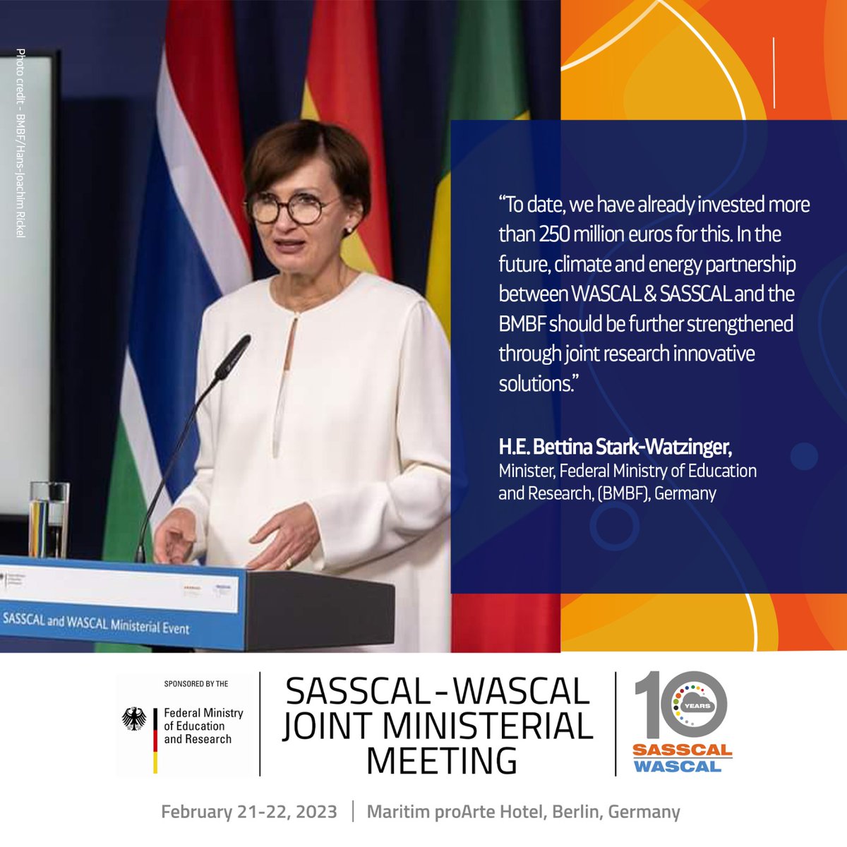 wascalclimate's tweet photo. The minister of @BMBF_Bund, @starkwatzinger was speaking at the on-going WASCAL https://t.co/h144Vt2n2X  Ministerial meeting  in Berlin.
@ecowas_cedeao @SADC_News @Ecreee @SACREEE_SADC
@AfDB_Group @EUClimateAction
@UNFCCC  #climateaction 
#climatechange 
#combatingclimatechange https://t.co/GFBWoFHZxs