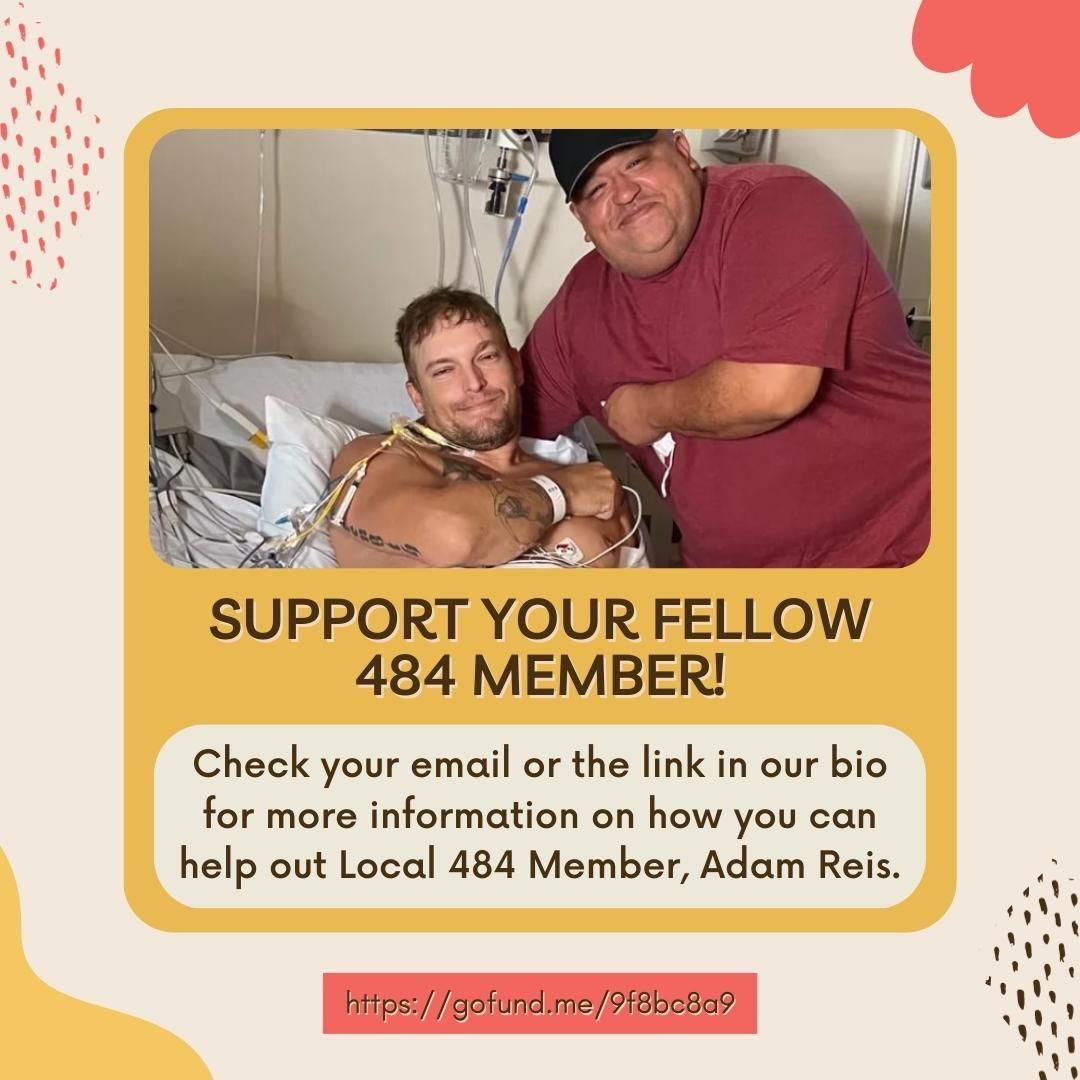 local484's tweet photo. Support fellow 484 member, Adam Reis! This GoFundMe is to "pay his insurance balance, now due, to keep his current policy. As well as his continued hospitalization, his transplant and his subsequent recovery."
https://t.co/MMSd0An3h1
#donate #gofundme #IATSE #Local484 #support https://t.co/2GQqbWxQYB