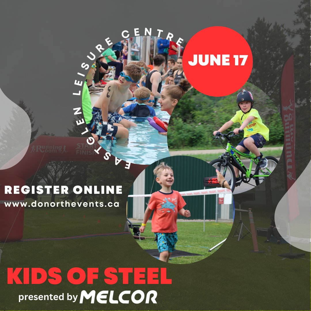 donorthevents's tweet photo. Back by popular demand…our annual Kids of Steel presented by Melcor. The swim, bike, run and fun takes place June 17 at Eastglen Leisure Centre. Limited spots are available, don't miss out, register now! #donorth🇨🇦 https://t.co/wPuihnv9lQ