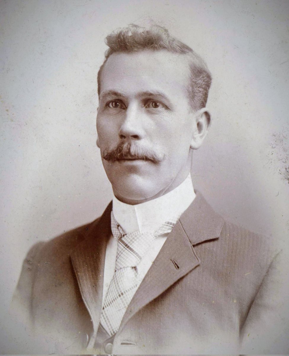 #FacialHairFaceOff #AncestryHour My entry for facial hair face off. This is my GGrandfather George Rigby, iron works foreman, taken about 1905. Nicely presented moustache with some lovely upturns I think.