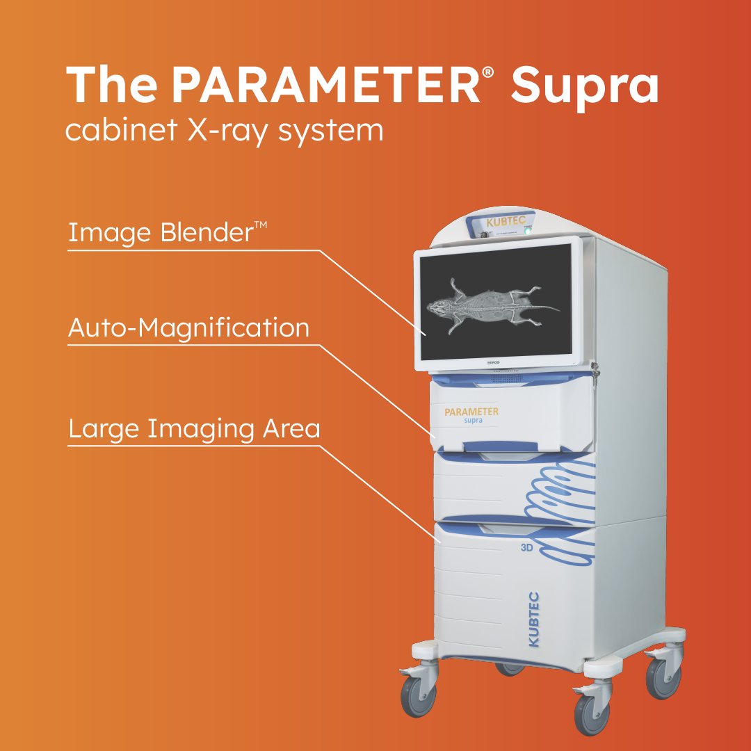 KubtecSciences's tweet photo. The PARAMETER Supra cabinet X-ray system designed for preclinical and scientific studies. It features proprietary auto-magnification, an essential tool that automatically elevates the sample for the optimal geometric magnification in your X-ray image.

#automag #techcompany #XRAY https://t.co/MWvRtBZ8WF