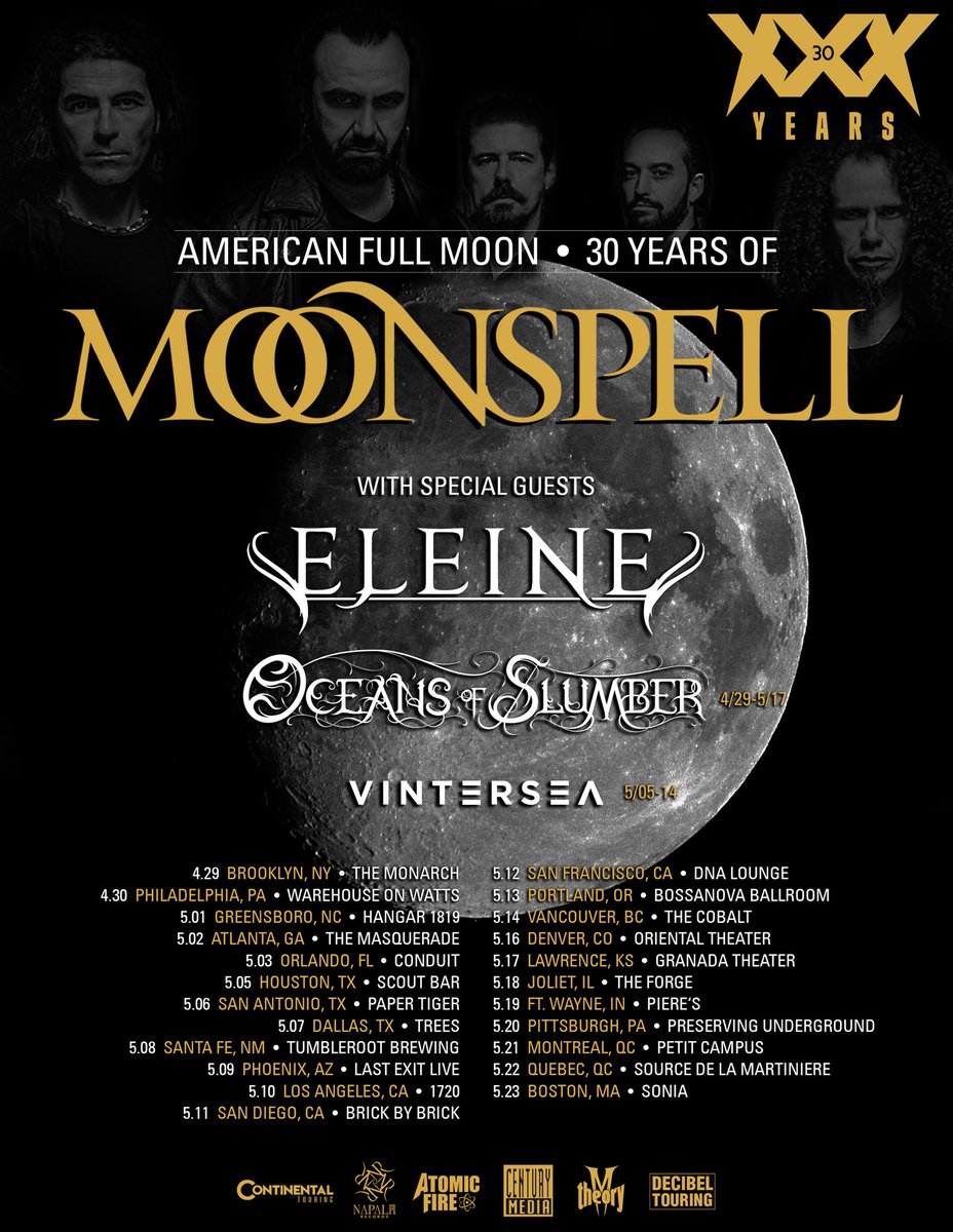 moonspell's tweet photo. USA + CANADA 🇺🇸🇨🇦

UNDER THE SPELL

Tickets on sale from Friday on 

@NapalmRecords https://t.co/rrYA9c56dv
