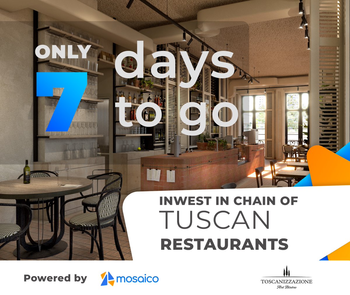 We are opening a chain of Italian restaurants in Poland, and you can make money from it. These are the last days to join this project! Buy #ArtBistro #tokens and invite friends to your restaurant. More: mosiaco.ai/art-bistro