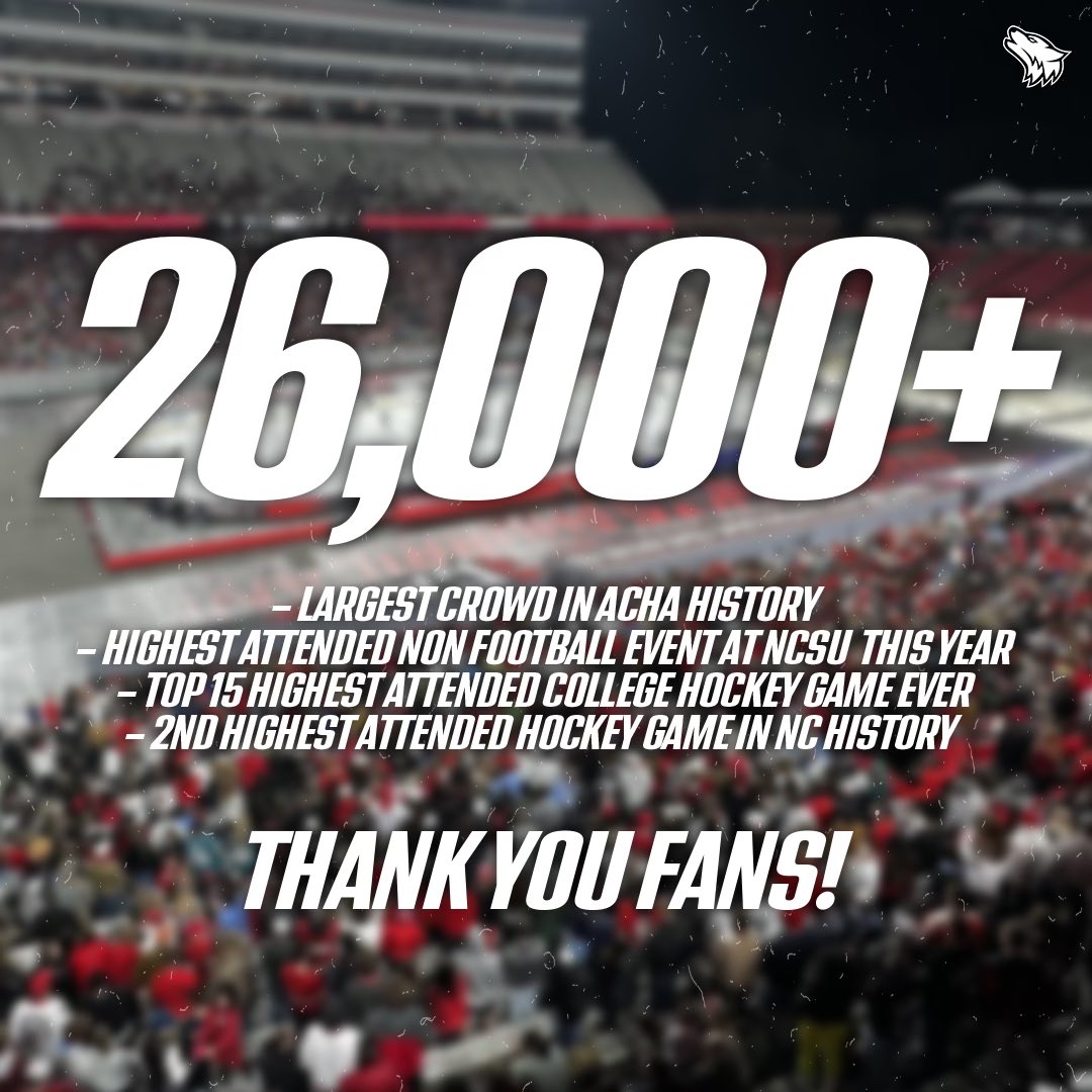 NCStateHockey's tweet photo. Stadium turned into a whole barn last night, thanks to you guys🐺⚡️ https://t.co/bUfutkn8XZ