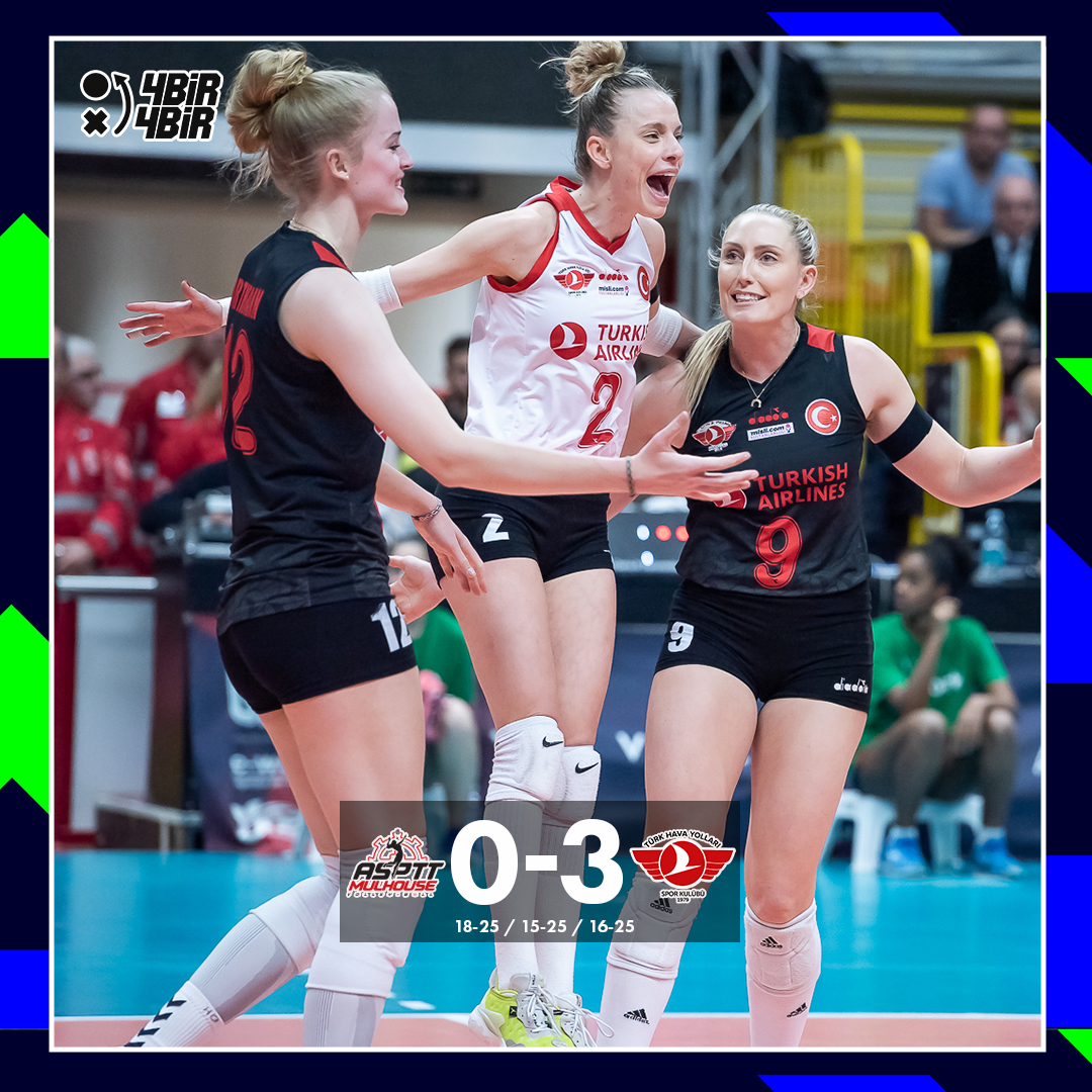 4141sport's tweet photo. Türk Hava Yolları, Fransa'da avantaj kaptı.

Temsilcimiz, CEV Kupası çeyrek finali ilk maçında Mulhouse'a set vermedi.

Rövanş, 1 Mart Çarşamba günü oynanacak. https://t.co/qCRXKxHBEM