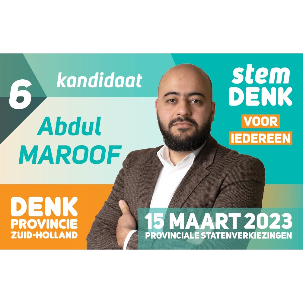 Op nummer 6 van onze kandidatenlijst staat <a href="/abdulmaroof078/">Abdul Maroof</a>. Abdul is sinds haar oprichting actief bij DENK. De afgelopen 6 jaar heeft hij zich ingezet als coördinator #Drechtsteden en #ZuidHolland en zat in meerdere commissies, waaronder de Bestuursbenoeming Commissie. #ps2023