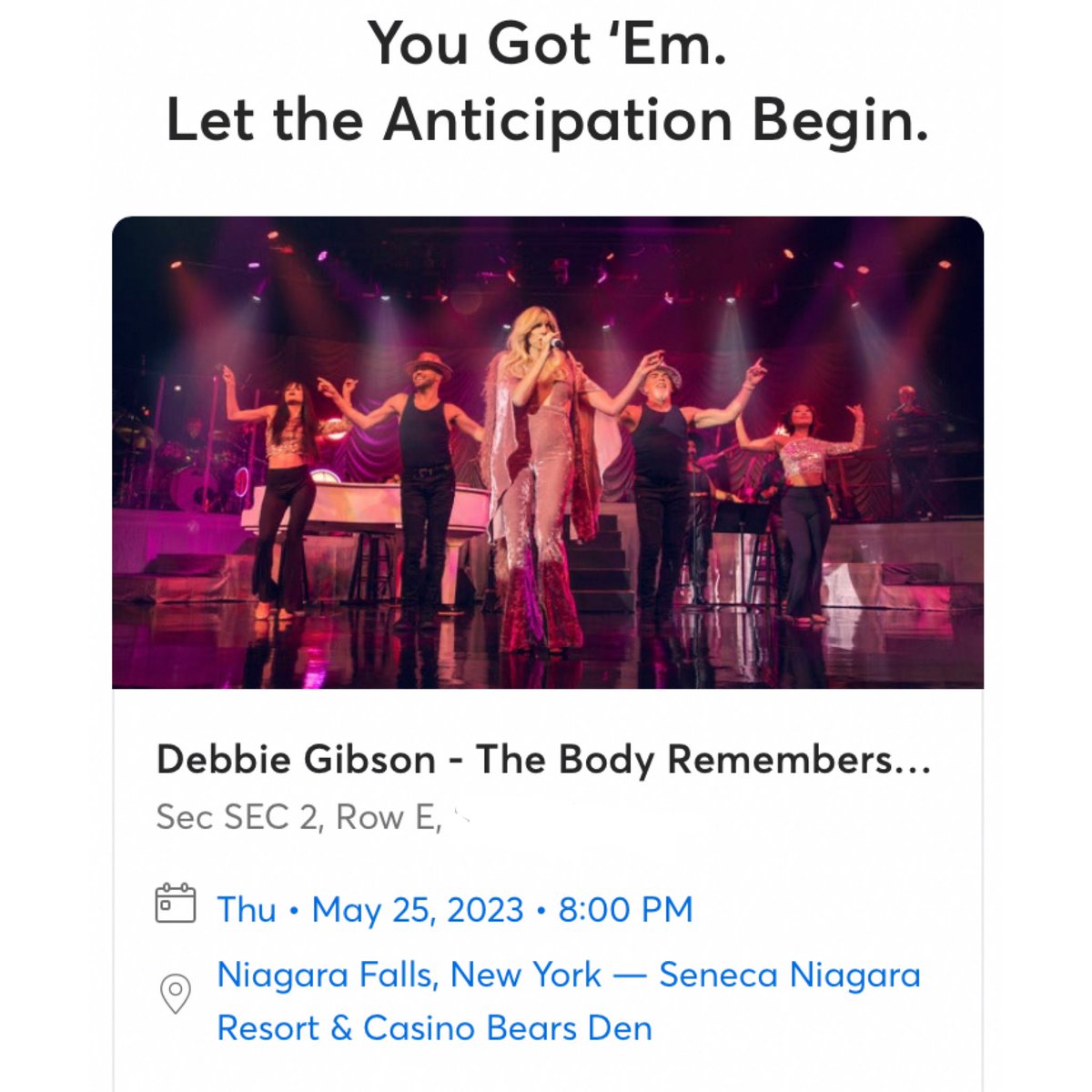 ricklovesthe80s's tweet photo. YAY…I’m going to see @DebbieGibson at the end of May! The last time I saw Debbie in this area was at @cmacevents (then FLPAC) on 8/10/89. I still have one of my tour shirts. Maybe I’ll fit into it if I start dieting now. 🤔🤣🤣 #Debhead #DebbieGibson #2023tour https://t.co/kuWr9DNnkt