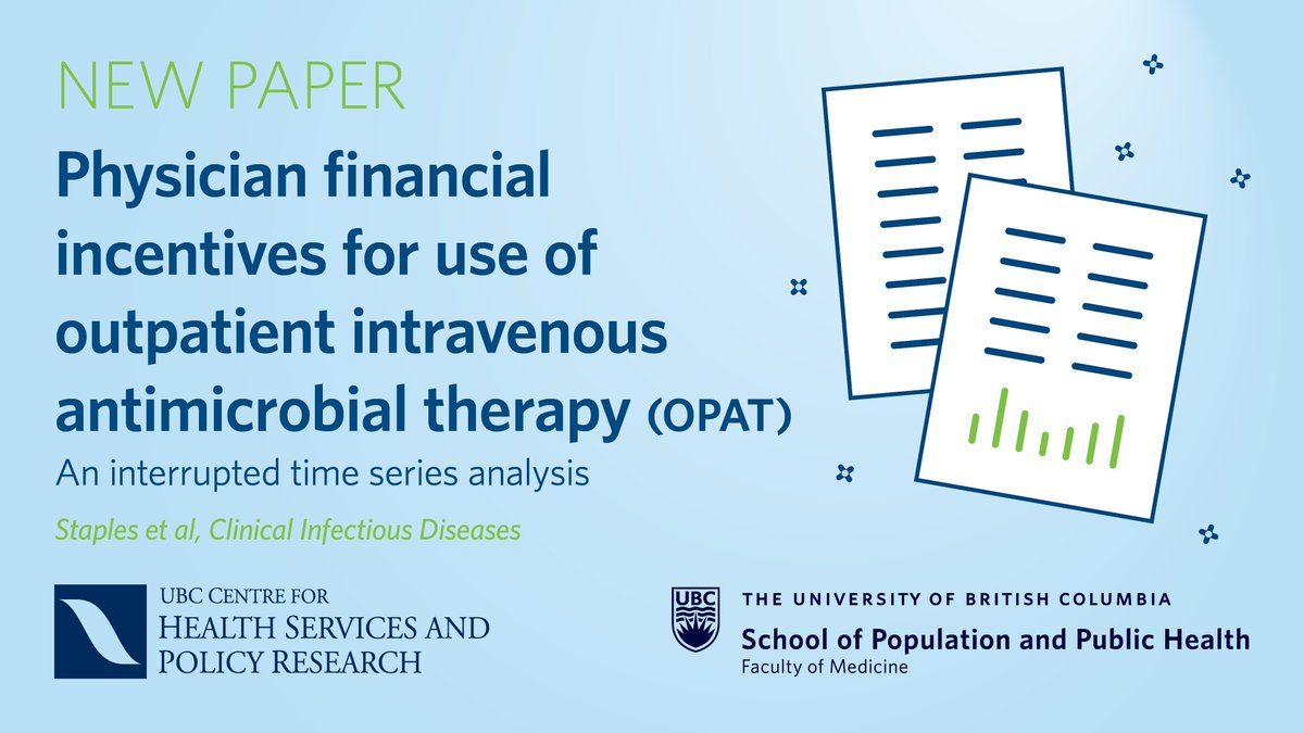 New paper from @johnastaples et al in @CIDJournal finds physician incentives did not increase use of outpatient #OPAT. academic.oup.com/cid/advance-ar… @CHEOSNews @ubcspph