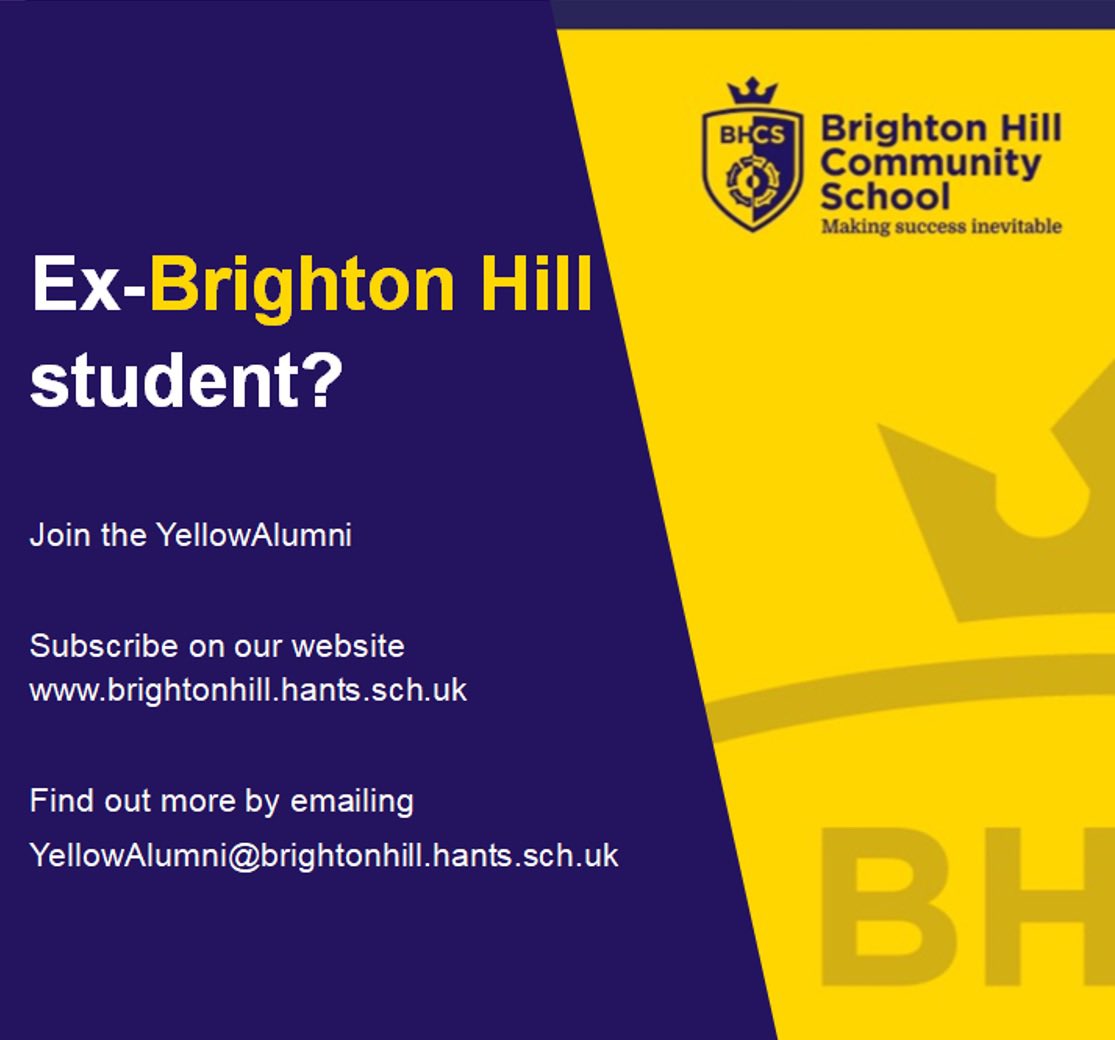 Brighton Hill Community School Yellow Alumni tweet media