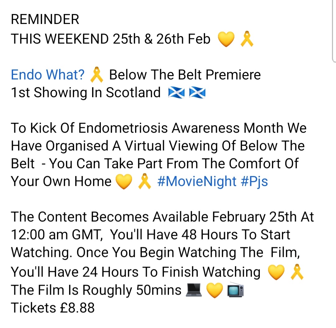 endowestlothian's tweet photo. Below The Belt Scottish Countdowm ๐ด๓ ง๓ ข๓ ณ๓ ฃ๓ ด๓ ฟ ๐๐ Please Use The Link Below To Get Your Tickets ๐
Enjoy From The Comfort Of Your Own Home #MovieNight #Pjs ๐
https://t.co/yMcbQgCHk9
#EndoWarrior #EndoWarriorsWestLothian
#EndoWhat #VirtualScreening
@scotswarrior84 @EndoWhat https://t.co/ObuleXv8Kj