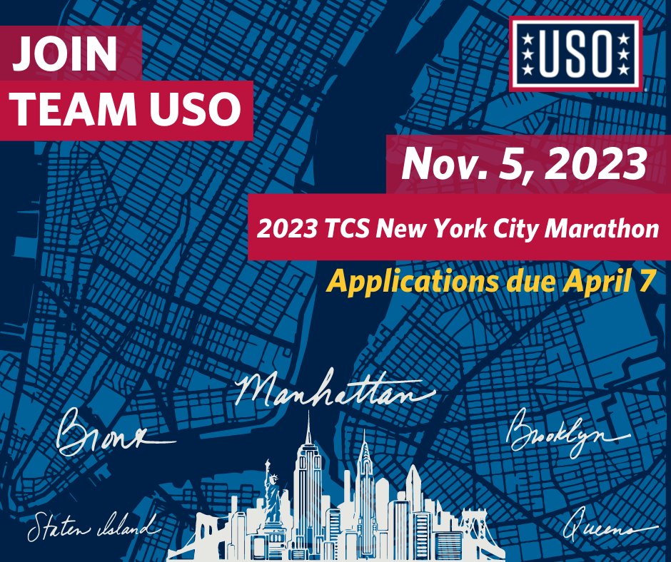 USONewYork's tweet photo. Do you want to run the 2023 @nycmarathon on behalf of the USO?

Request an application today by emailing: athleteinfo@uso.org.

More info: https://t.co/jacmv6H5YP https://t.co/WvgN41irhM
