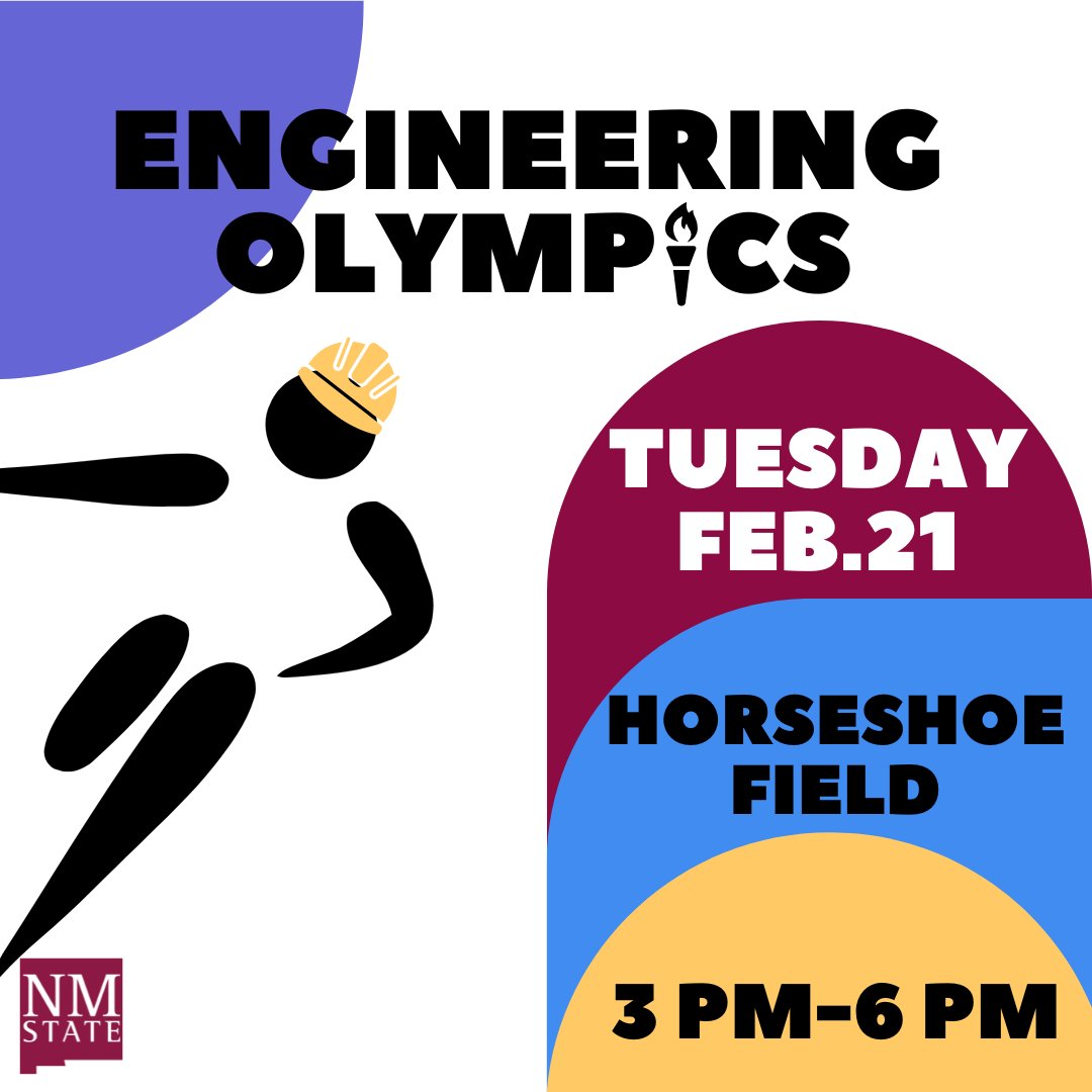 NMSU_engineer's tweet image. The sun is starting to peek through the clouds and we&apos;re ready for day 2 of our #EWeek festivities! Join us at 3 pm for games, food and prizes! #NMSUengineering