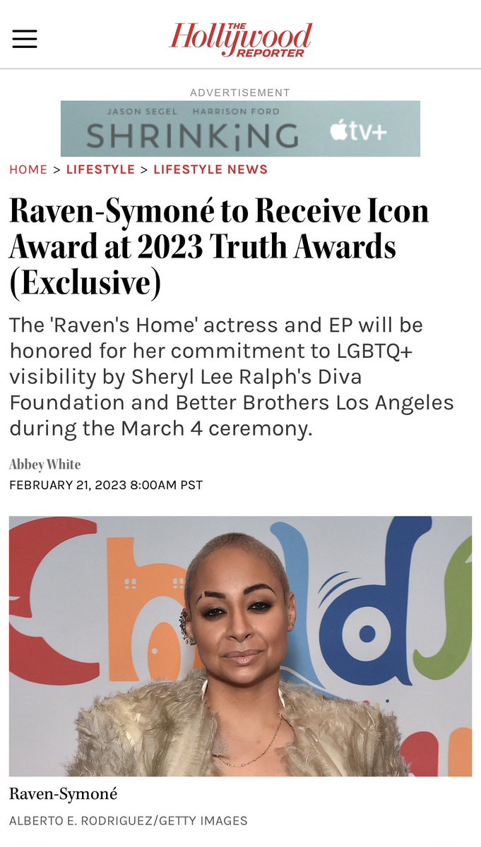 SibleyWorld's tweet photo. Exclusive: Raven-Symoné to Receive Icon Award at 2023 Truth Awards.
Thank you, @Amwtweets, and @THR!
Link in bio to read the article.
#LoveWins #BBLA #RavenSymoné #SherylLeeRalph #BetterBrothersLA #SibleyWorldPR #TruthAwards #BlackLGBTQ https://t.co/DPRwUCg9YU