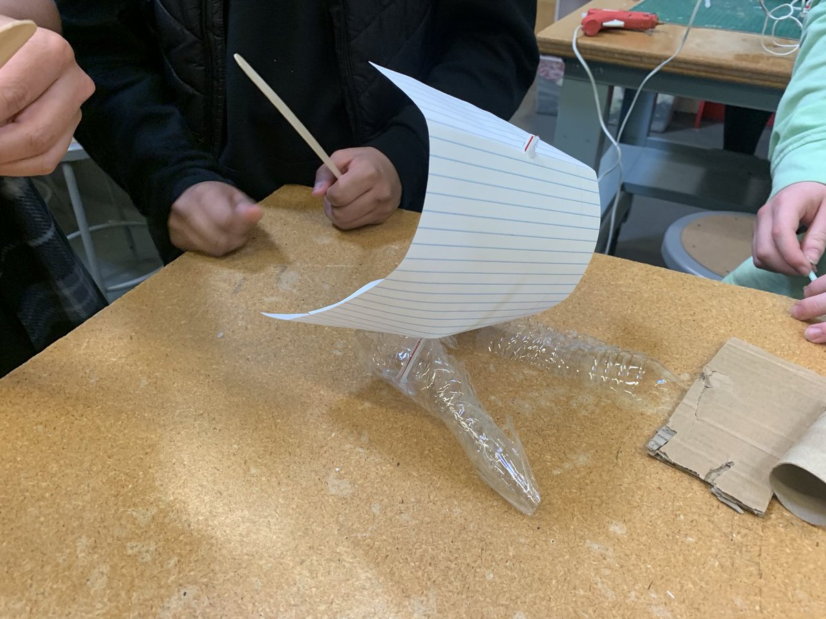 SpartanSOT's tweet photo. Our students competed against each other by building boats and see which group can build the fastest boat! https://t.co/7YIsQ24pxL