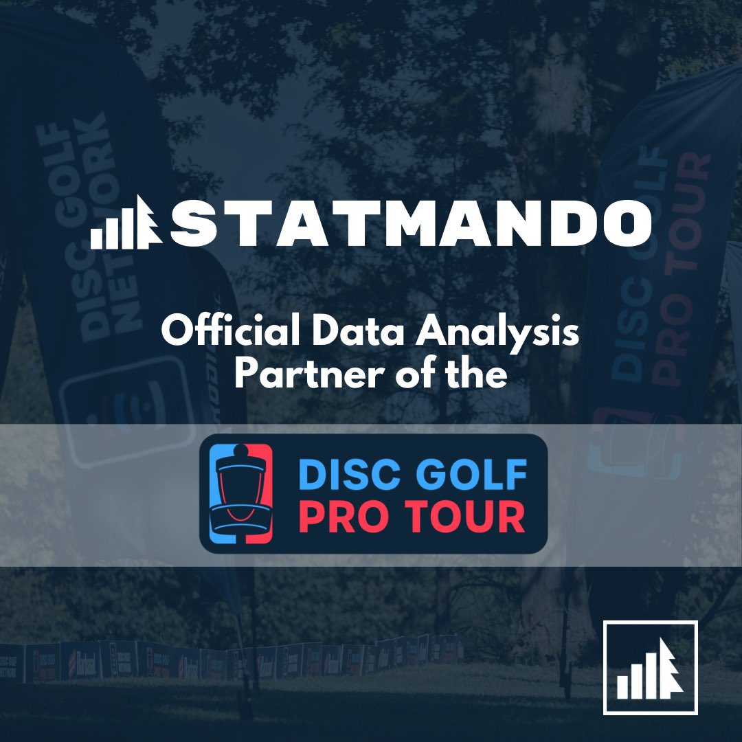 statmando's tweet photo. We are excited to announce our partnership as the Official Data Analysis Partner of the @DiscGolfProTour for another year! https://t.co/sx3CNXSJ5R