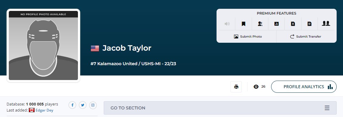 eliteprospects's tweet image. 🎉 Elite Prospects has officially passed 1,000,000 players in the database! 🎉

Meet Mr. 1 Million 👀🔥

🔗: eliteprospects.com/player/1000000…