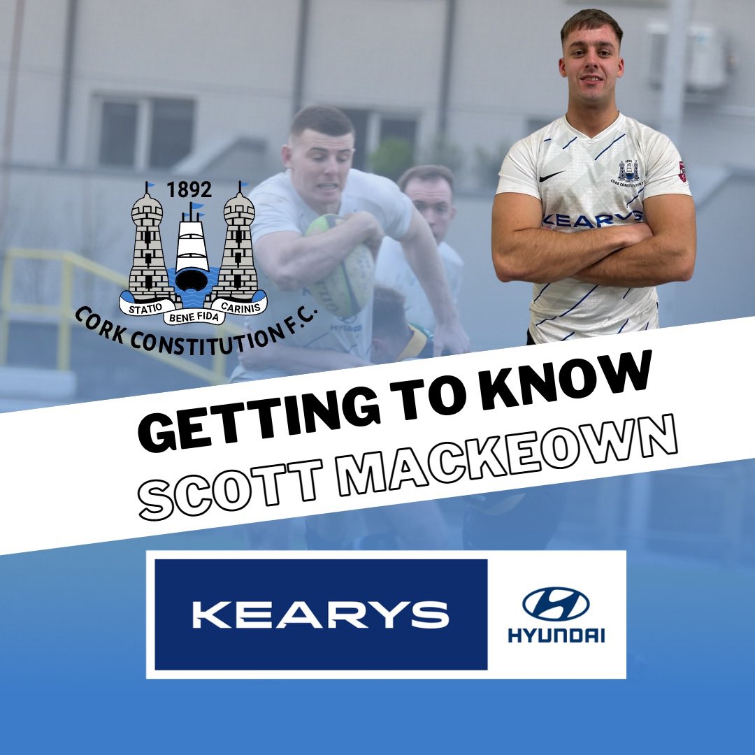 CorkConRugbyFC's tweet image. 𝗚𝗘𝗧𝗧𝗜𝗡𝗚 𝗧𝗢 𝗞𝗡𝗢𝗪 𝗦𝗖𝗢𝗧𝗧 𝗠𝗔𝗖𝗞𝗘𝗢𝗪𝗡 👋🏻
This week we get to learn more about our player, Scott Mackeown! See below ⬇️ to learn more about Scott.
#GettingToKnow #CorkCon #PositiveEnergy #Rugby