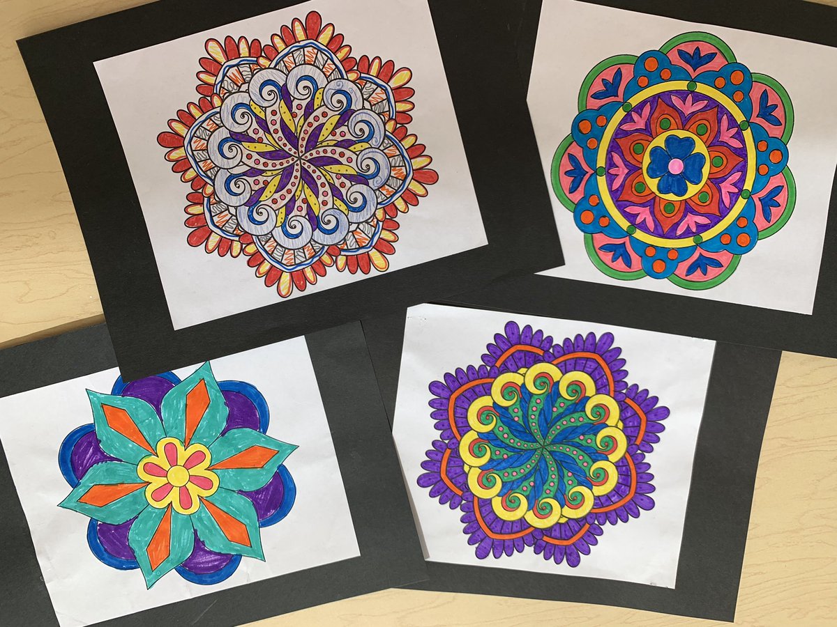 MrsBlumCM's tweet photo. Spotlight: Asia! ๐ Students wrote traditional Japanese haiku poems and created colorful rangoli designs while learning about Diwali. @TeamNSIS #TeamIndy #crosscurricular https://t.co/znKv8ePNY9