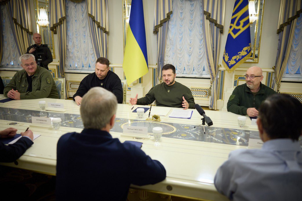 OMarkarova's tweet photo. Thank you Chairman @RepMcCaul, Congressmen @DarrellIssa, @RepKeithSelf, @MaxMillerOH, @JakeEllzey for your visit to Kyiv, meeting with President @ZelenskyyUa, and for important signals of support to Ukraine, and our fight for Freedom! Together we win 🇺🇦🤝🇺🇸 https://t.co/yVJtIQpKOU