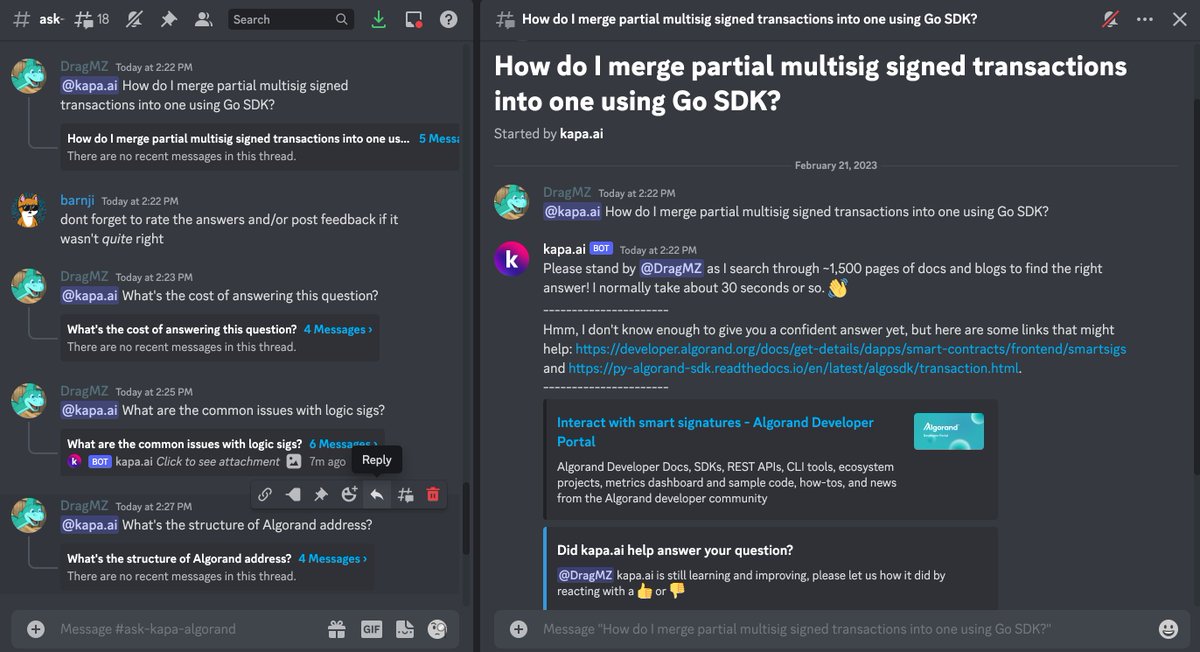 algodevs's tweet photo. NEW!!

@kapa_ai 🤖 added to @Algorand Discord server

use #ask-kapa-algorand channel now (also provide feedback) https://t.co/aUNnib3Nj6