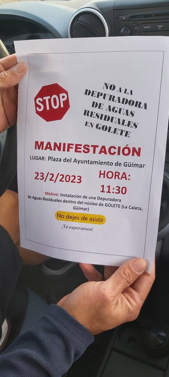 #mipequeñoparaíso #laCaletadeGüímar #edar #lasaludesloprimero #hagamoslascosasbien <a href="/AytoGuimar/">Ayuntamiento Güímar</a>
🔊Pleno extraordinario en el ayuntamiento de Güímar, el próximo 23/02/23, 12:00 h. ¿La construcción de una EDAR al lado de nuestras viviendas? Busquenos la solución, no el 《parche》.