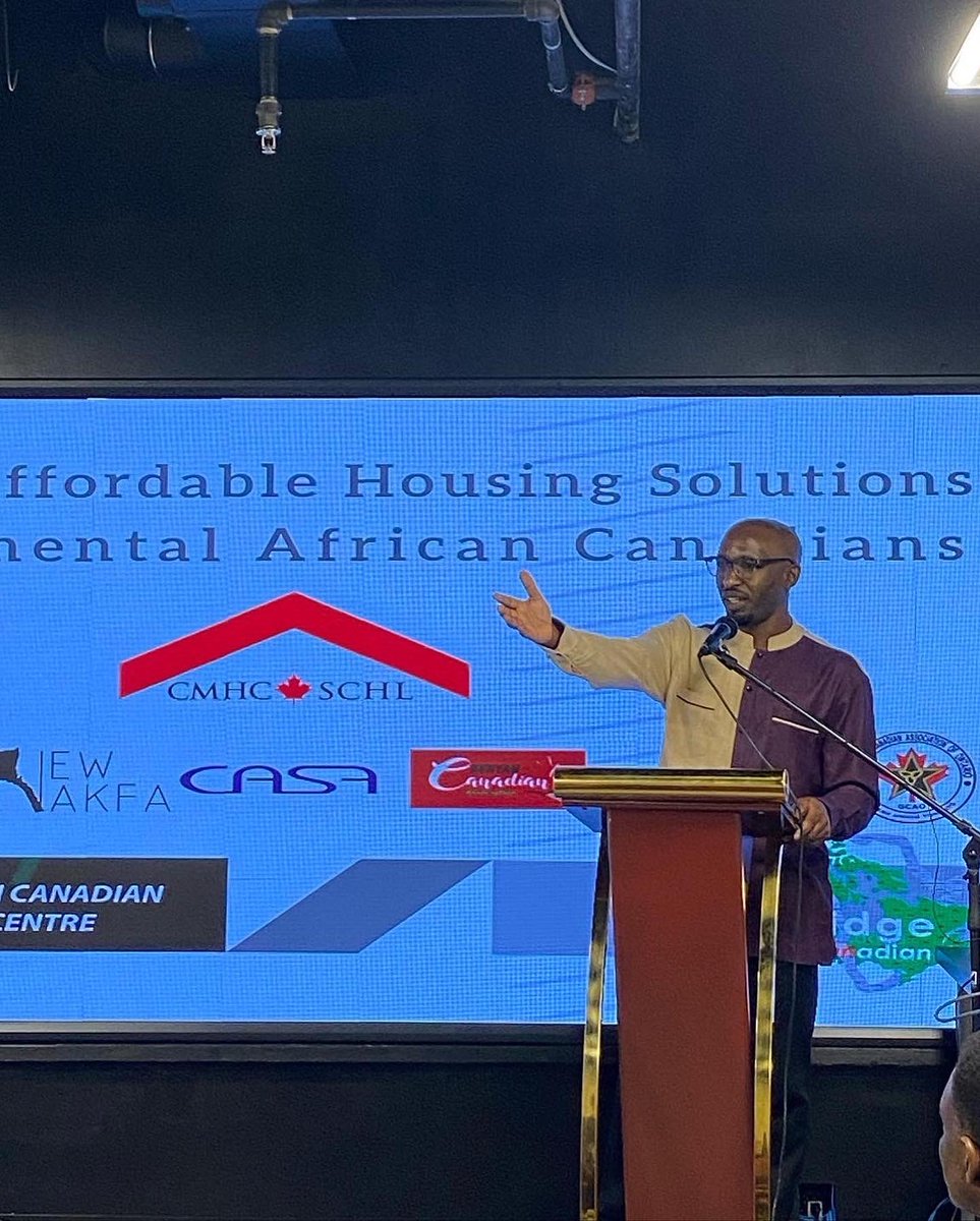 BradMBradford's tweet photo. To ensure we're meeting #housing needs of Torontonians, we need community to be part of the process. The African Canadian Affordable Housing Solutions Lab is using a cultural lens to plan housing for the future. TY to Kizito &amp; @RCHC_Centre for bringing us together this morning. https://t.co/ZzhbxA7L5D