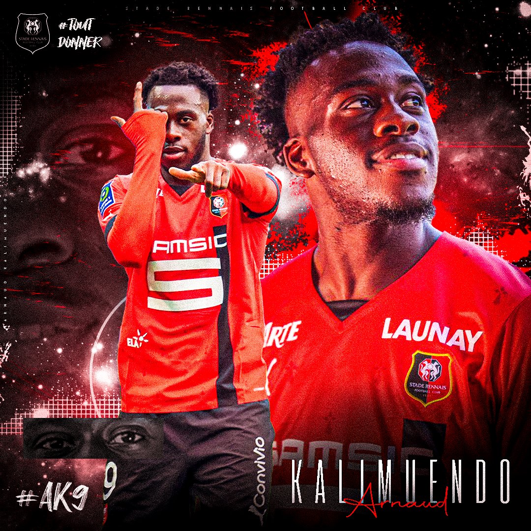 TRportdesign's tweet photo. @a_kalimuendo x @staderennais 

#kalimuendo #srfc #rck #football #ligue1 #france #attaquant #sportdesign #rougeetnoir #rougeetnoir🔴⚫️ #rougeetnoir❤🖤 #staderennais #staderennaisfc #soccer #photoshop #adobe #adobephotoshop #adobeillustrator #design #footballplayer #toutdonner https://t.co/usDJRm6FtR