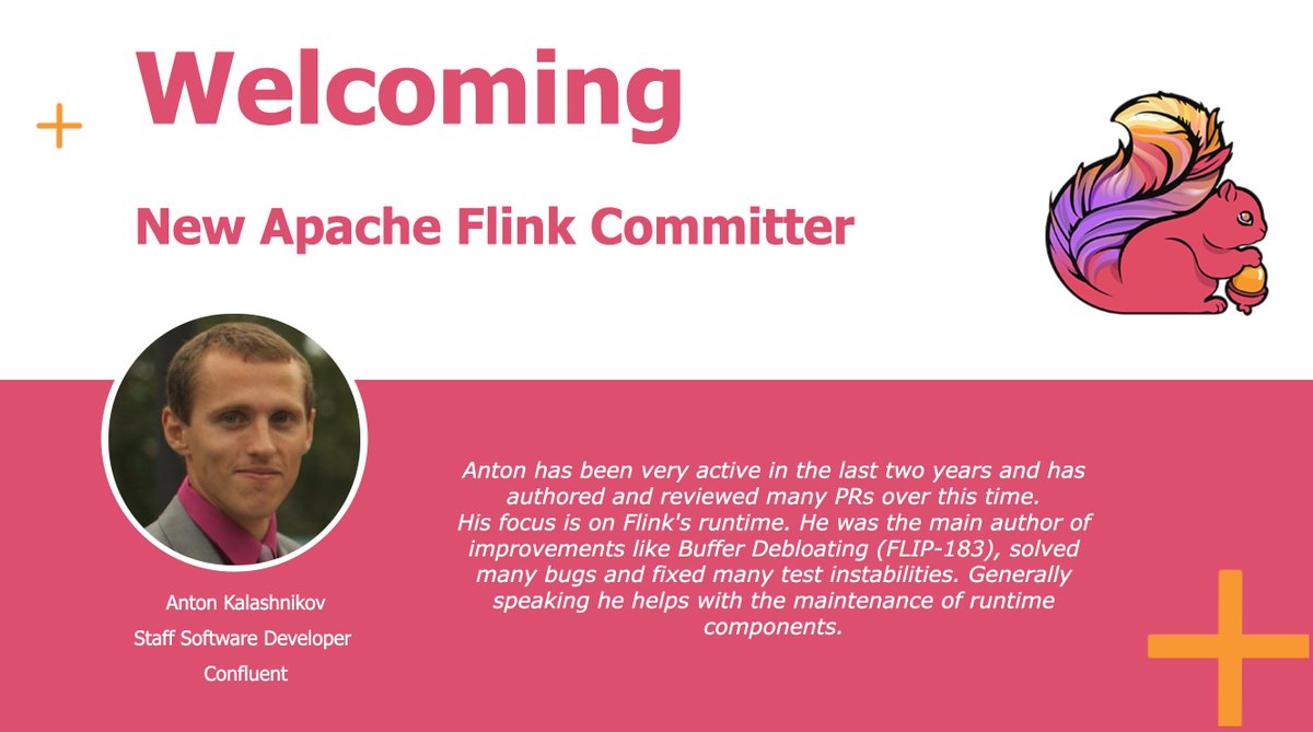 📢 We are happy to announce Anton Kalashnikov as a new committer in the Apache Flink project.