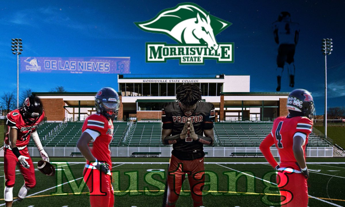After careful consideration to extend my academic and athletic career I am super excited and blessed to say I have Fully Committed to SUNY Morrisville State. Thanks to my close friends, family, and coaches for believing in me and pushing me harder every day🙏🏾. <a href="/MvilleMustangFB/">SUNY Morrisville Football</a>