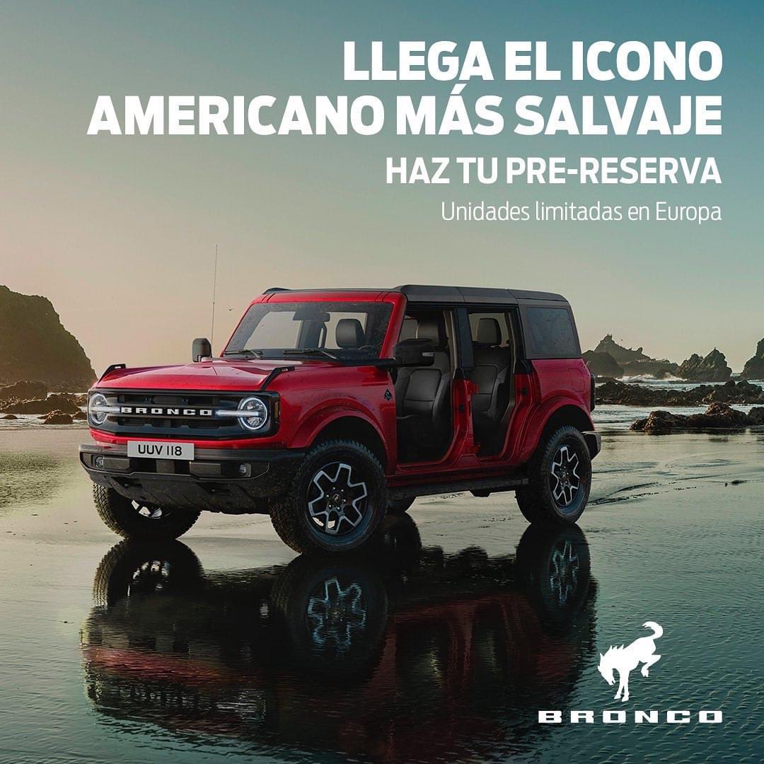 Por si no te habías enterado… LLEGA EL BRONCO A EUROPA!! 🤪
Unas pocas de esas unidades limitadas llegarán a España y…‼️SPOILER: Van a volar!
Si quieres ser un@ de esos afortunados inscríbete YA y haz tu pre-reserva. 
Contacta con nosotros 👉 bit.ly/3K0fgbK #FordBronco