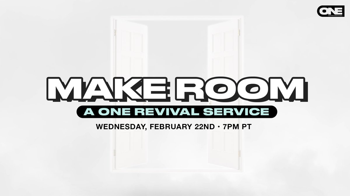 We're making room for God tomorrow 2.22.23. Join us in prayer and worship at 7pm PT online or in person. We're expecting God to move! Online ⌚️7PM PST 📺YouTube In-Person ⌚️7PM PST 🚪Doors open 15 min before the start of service 📍614 N La Brea Ave Los Angeles, CA