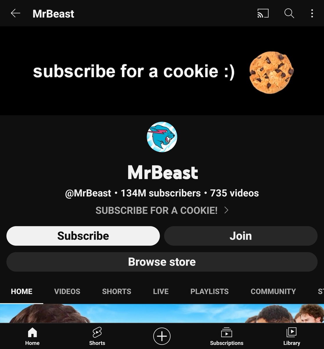 TheShibAnon's tweet photo. @Hepmeme @JoshDoes2 @greg16676935420 @MrBeast Your YT is broken. He's been on there since 2012 https://t.co/suQvCDcvGp