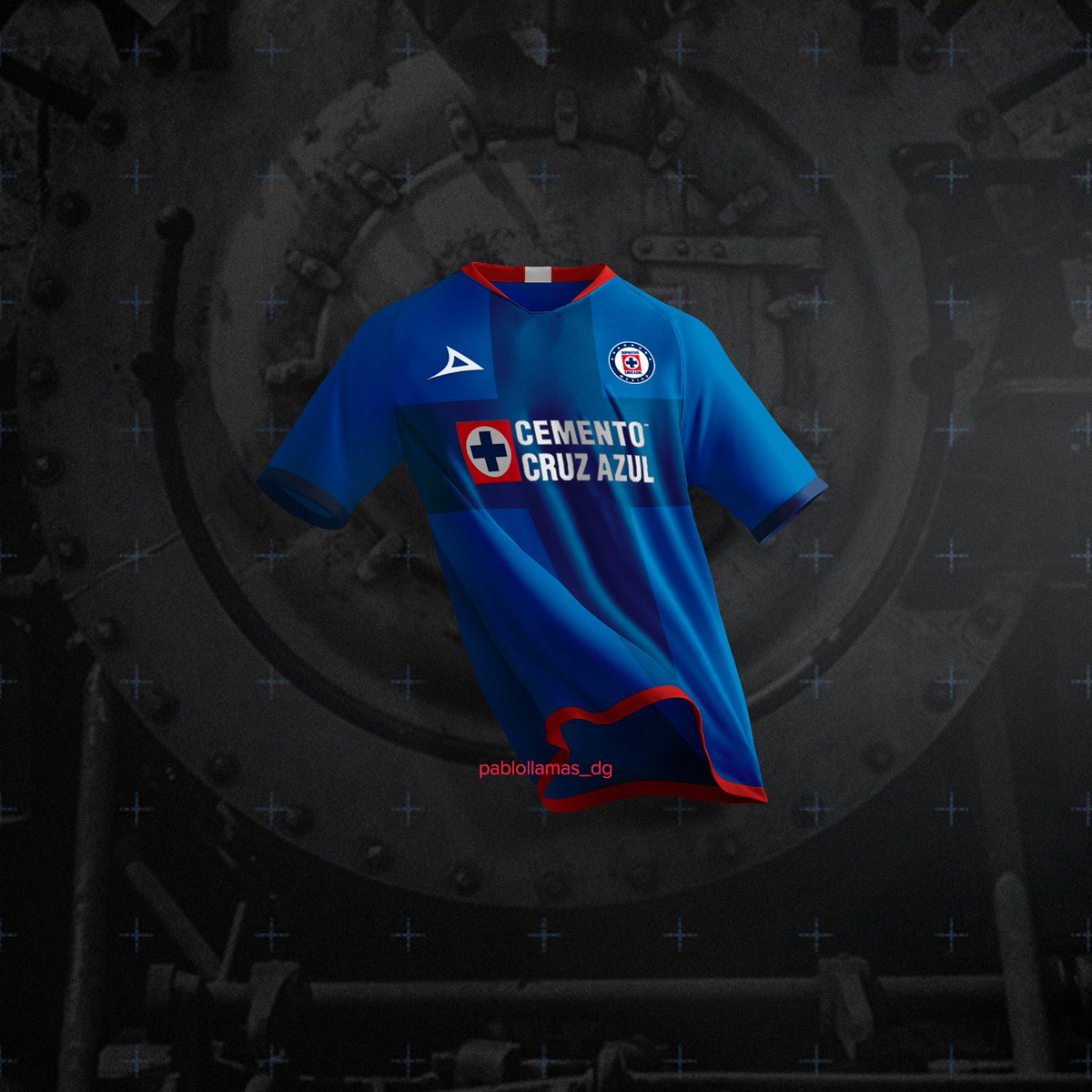 trikisllamas's tweet photo. Ahora que salió a la luz que @Pirma_Oficial creará el nuevo uniforme del @CruzAzul subo estos conceptos.
Seguí la línea característica de uniformes sobrios, agregando una cruz al fondo, para el tercero usé la imagen de una locomotora con detalles del año de fundación. qué opinan? https://t.co/10HXzObcS6
