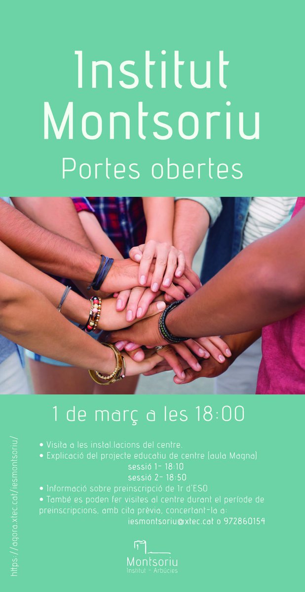 Vols visitar el nostre centre? Vine el dia 1 de març a la jornada de  Portes Obertes #preinscripcio #portesobertes #estudiaracatalunya