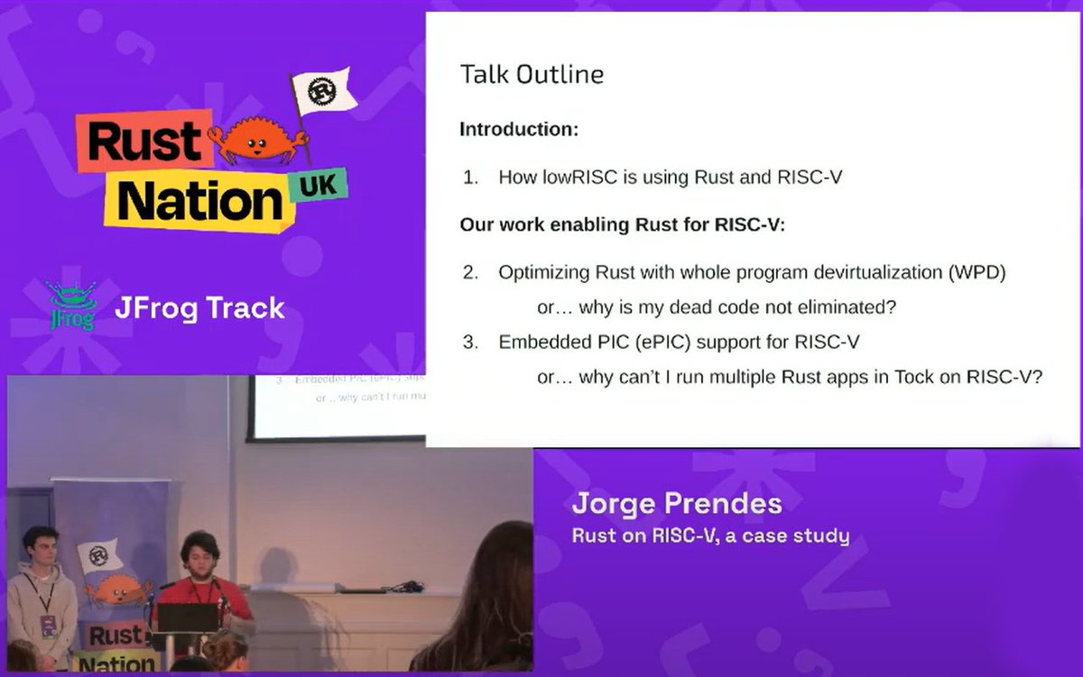 lowRISC's tweet image. We showcased how we use #Rustlang and #RISCV in our open-source projects at @RustNationUK. Thank you to all who joined us and participated in this incredible event.