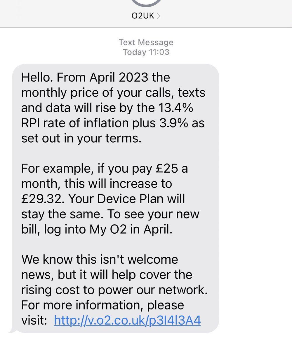DanKnowles1984's tweet photo. @O2 absolutely disgraceful your putting up your prices by 17.3% in April. How can you justify such a rise!!! Way above rate of inflation! Half the time I can never get proper service around Hereford as it is! #o2priceincrease @itvMLshow @MartinSLewis #digrace #CostOfLiving https://t.co/g1ELBYFjS7