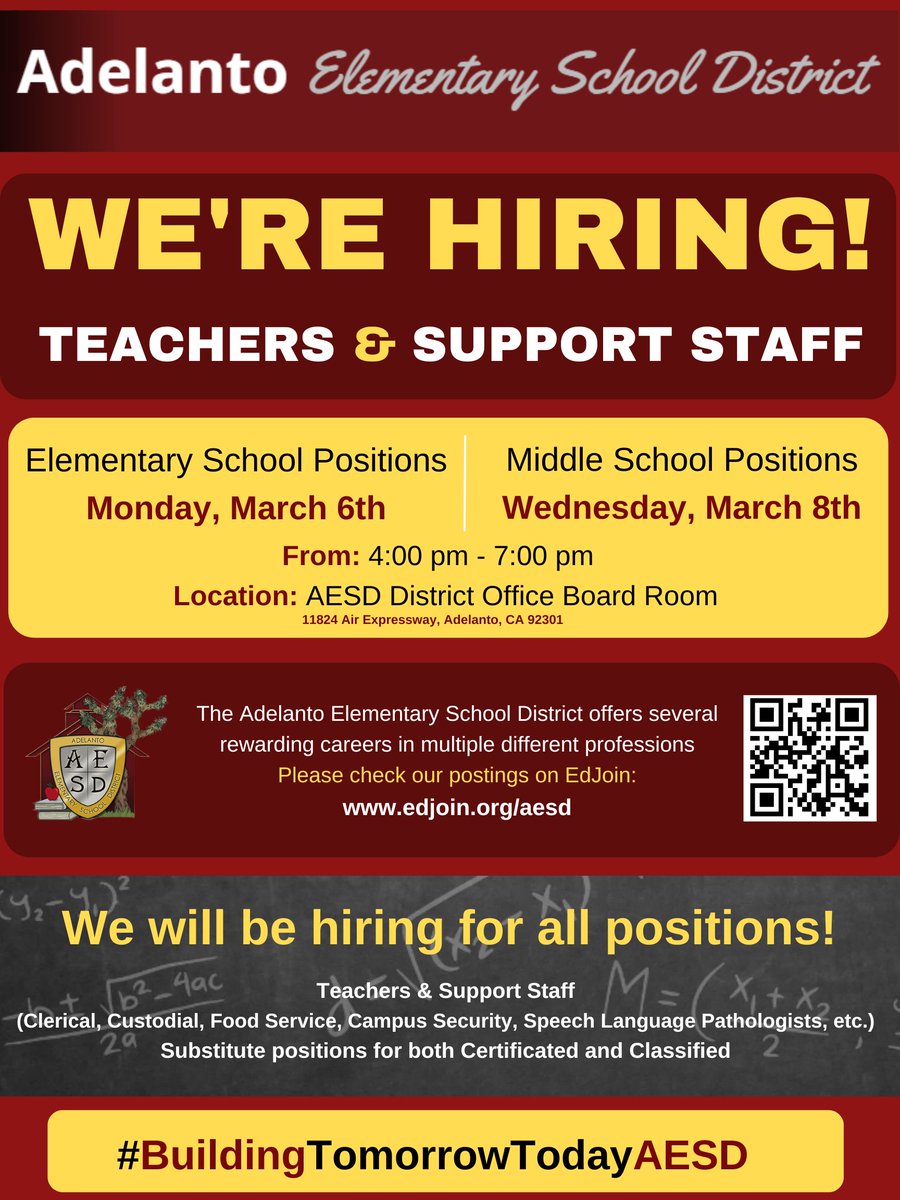 Classified and Certificated Job Fair!