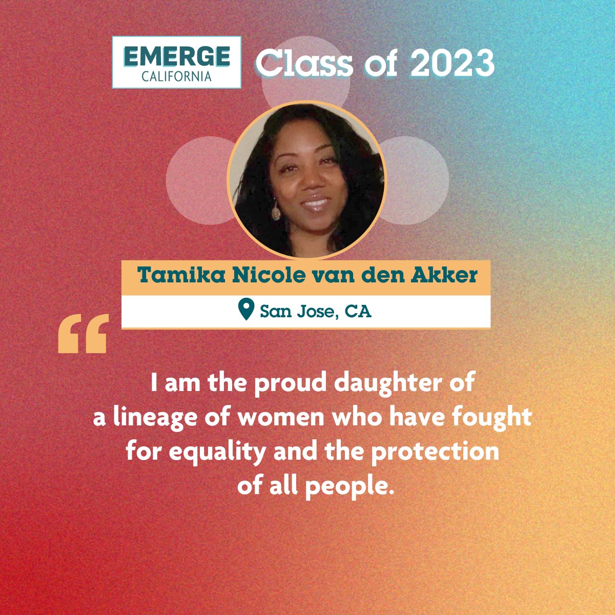 EmergeCA's tweet photo. ๐ฆ Spotlight: Meet the Class of 2023 (Post 14 of 16) ๐ฆ
Lilliana Udang, Stockton
Tamika Nicole van den Akker, San Jose
The Class of 2023 Welcome Reception is less than a week away. Tune in via Zoom to meet this phenomenal class. RSVP now: https://t.co/viy7gPzoF3 https://t.co/36GLZHodyE