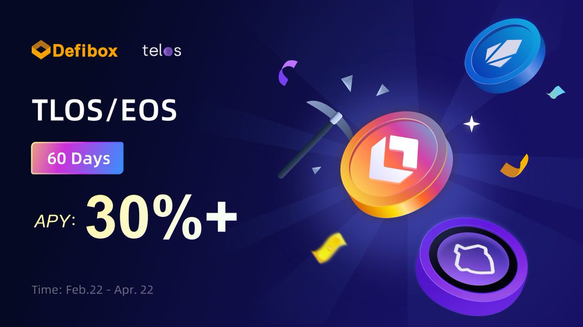 Toushiik's tweet photo. Don't miss out on stacking $sTLOS! 🔥
With #DeFi on #Telos continuing to soar and high TVL, adding TLOS/EOS liquidity on @DefiboxOfficial will earn you insane APY of additional 30% plus $BOX and $TLOS rewards.
Join the party now! 🎉
@HelloTelos #DeFi #sTLOS https://t.co/GztVM2xpD7