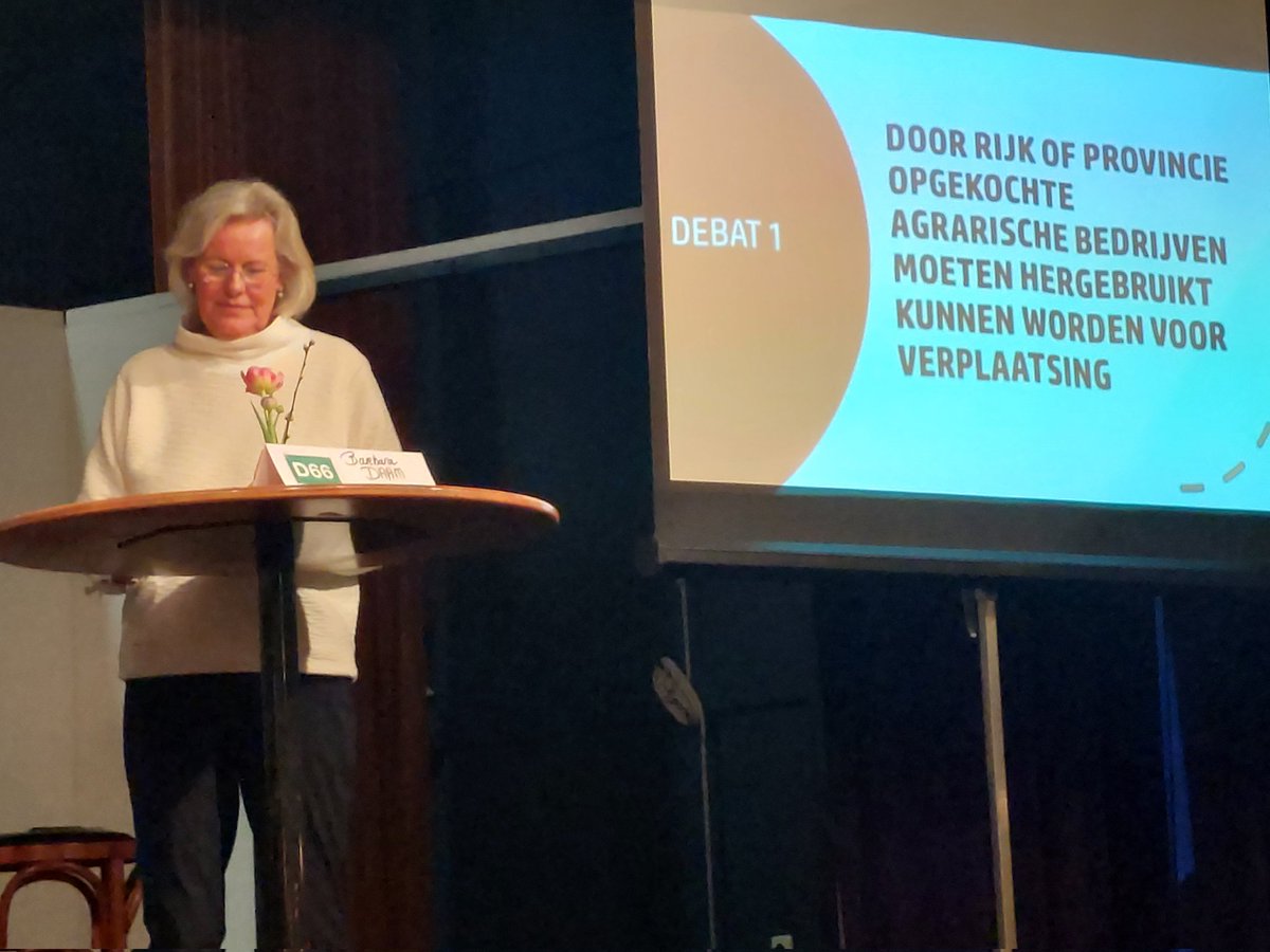 Verkiezingsdebat Uddel, Barbara Daam namens <a href="/d66gelderland/">D66 Gelderland</a> over #stikstof