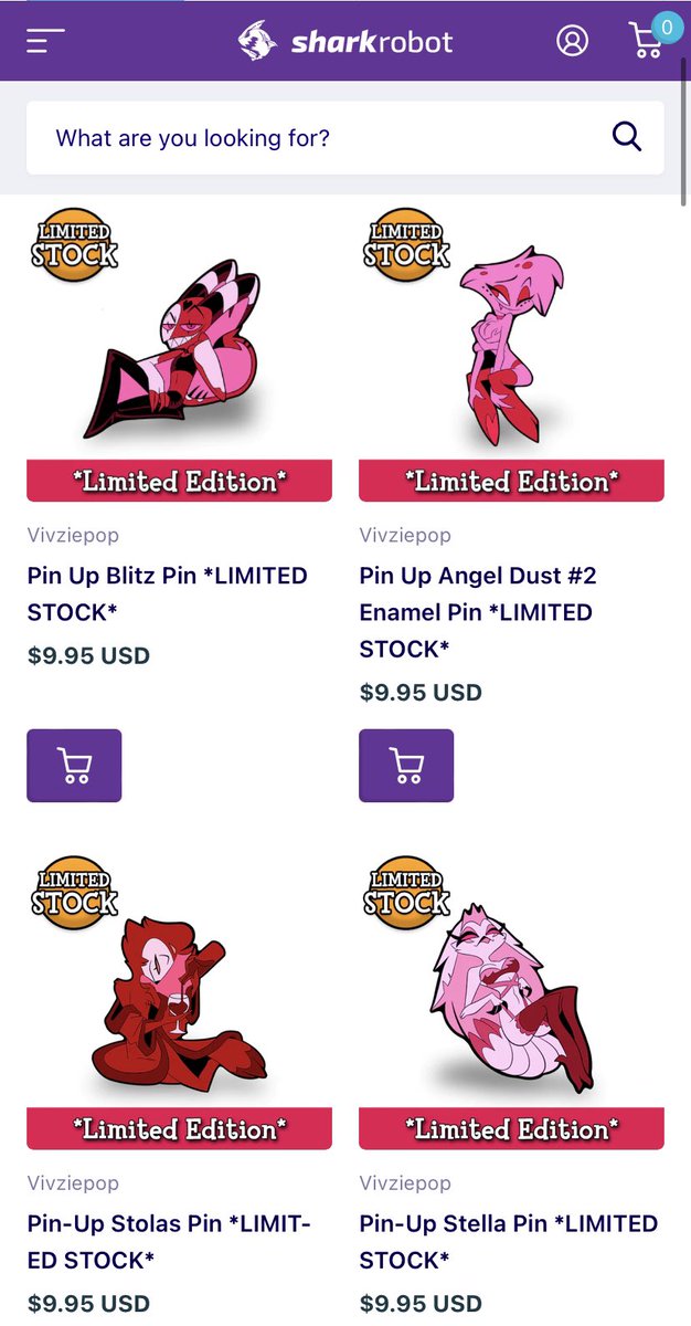 _cosmicbrownee_'s tweet image. Also, ALL of the 2022 pinup pins are back in stock (very limited quantity tho)

#hazbinhotel #helluvaboss #sharkrobot