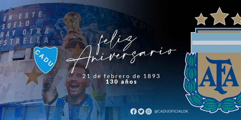 caduoficialok's tweet photo. #AniversarioAFA 📆

Desde el Club Atlético Defensores Unidos saludamos a la Institución madre del Fútbol Argentino @afa , y a su presidente @tapiachiqui, en su aniversario número 130º 

¡Felicidades! 🇦🇷⭐️⭐️⭐️ https://t.co/2E15IES8IW