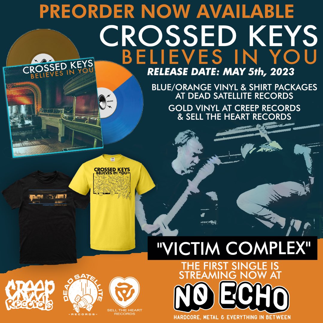 crossedkeysphl's tweet photo. Thanks to @noechonet for all of the support! Go check out the first single off of CROSSED KEYS BELIEVES IN YOU and preorder a copy or two. Tell your friends. https://t.co/V2zAJha98D @selltheheart @CreepRecords @saladdaysstudio @RetroCityStudio https://t.co/duRXa8FBIJ