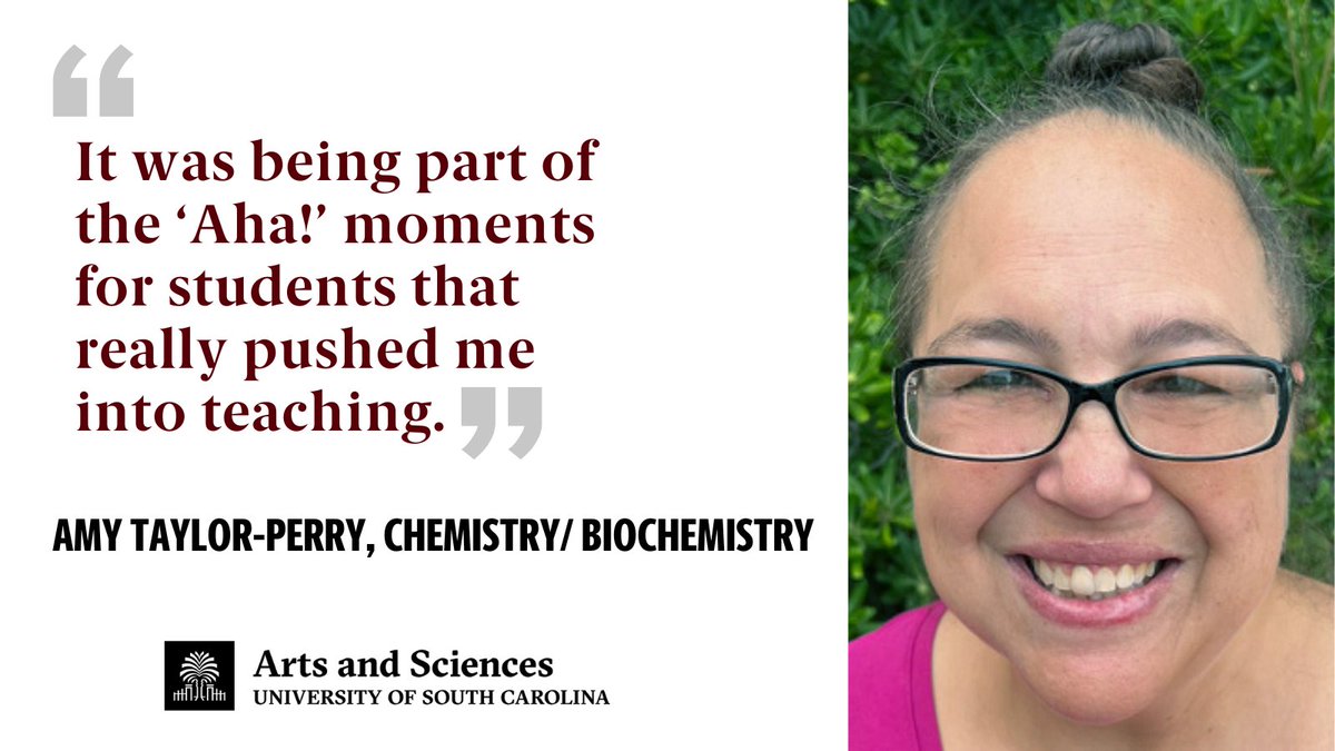 UofSC_CAS's tweet photo. . @chemamy, a USC @UofSC_Chem instructor, says teaching pushes her to challenge students and use  innovative approaches to student learning.

➡️➡️: https://t.co/JxbPhyfOet https://t.co/wqrzJ9iT0h