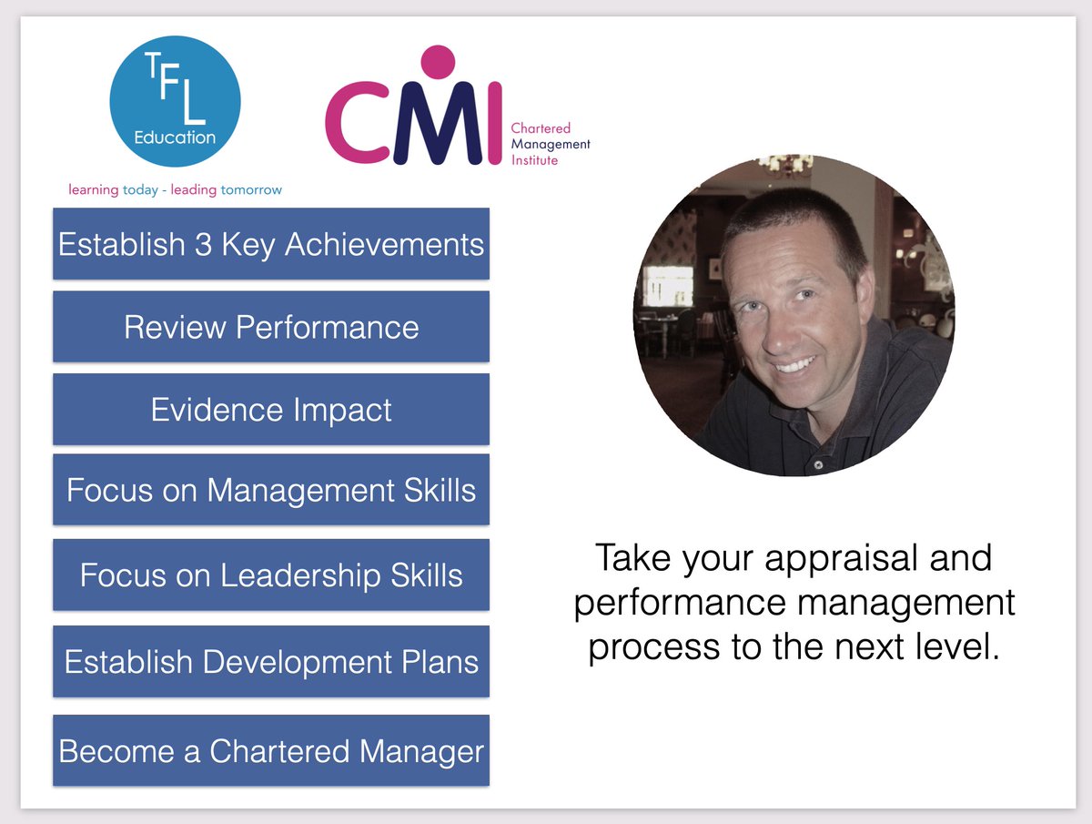 TFLEducation's tweet photo. School Leaders - take your SLT's appraisal and performance management process to the next level by integrating Chartered Manager status, providing the highest independent endorsement of your team's management and leadership expertise. https://t.co/5UjCX9oyLi https://t.co/CTnWFis1UA