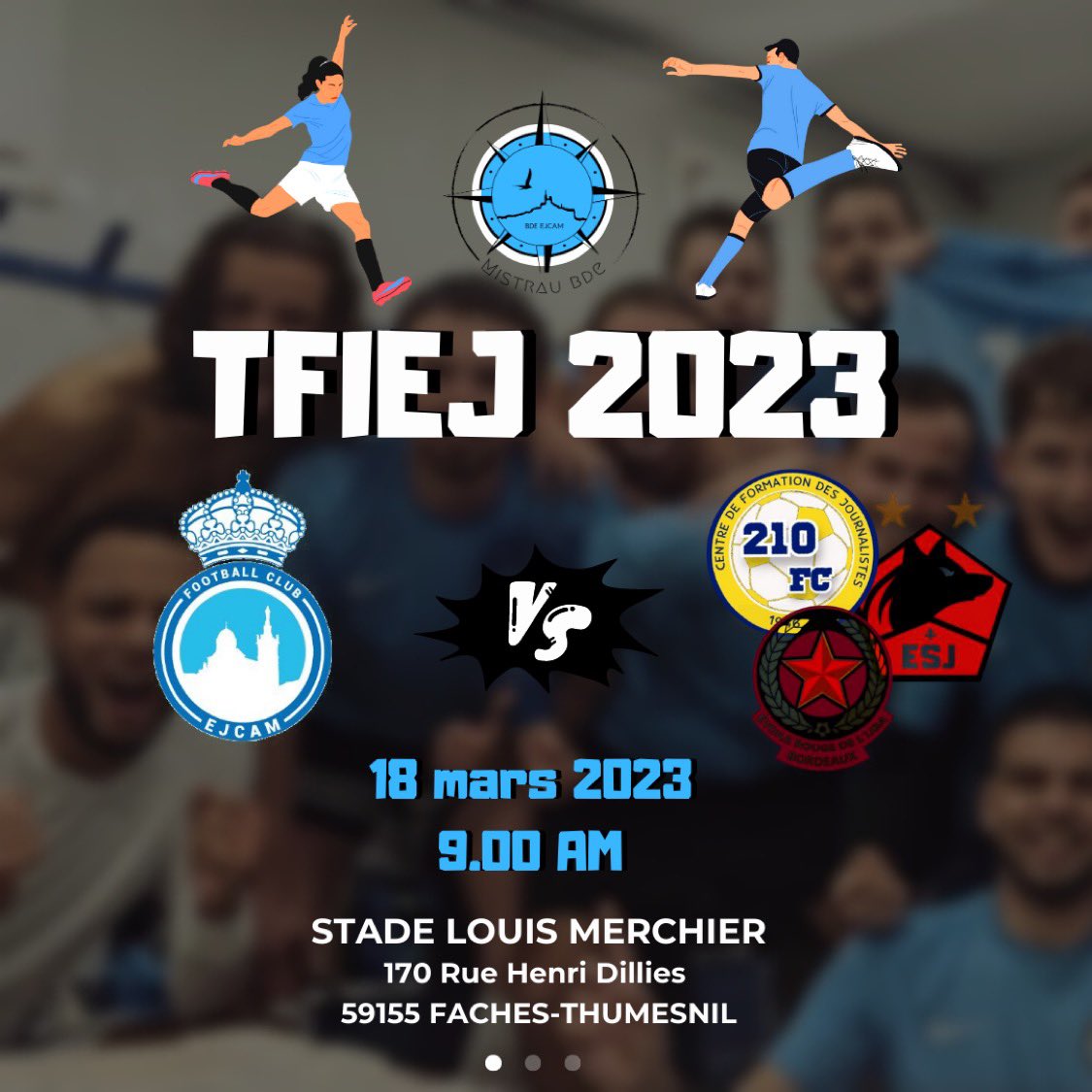 ejcam_foot's tweet photo. 🚨La liste du FC EJCAM pour le #TFIEJ23 est enfin tombée !

👧 Surprise de dernière minute chez les filles, @juliettelcv rejoint l’équipe. Notre Kolo Muani à nous…

👦 Côté garçon, un bel équilibre entre les vieux briscards et une génération dorée…

Direction Lille ! ⚽️ https://t.co/LYgUFwTfMM