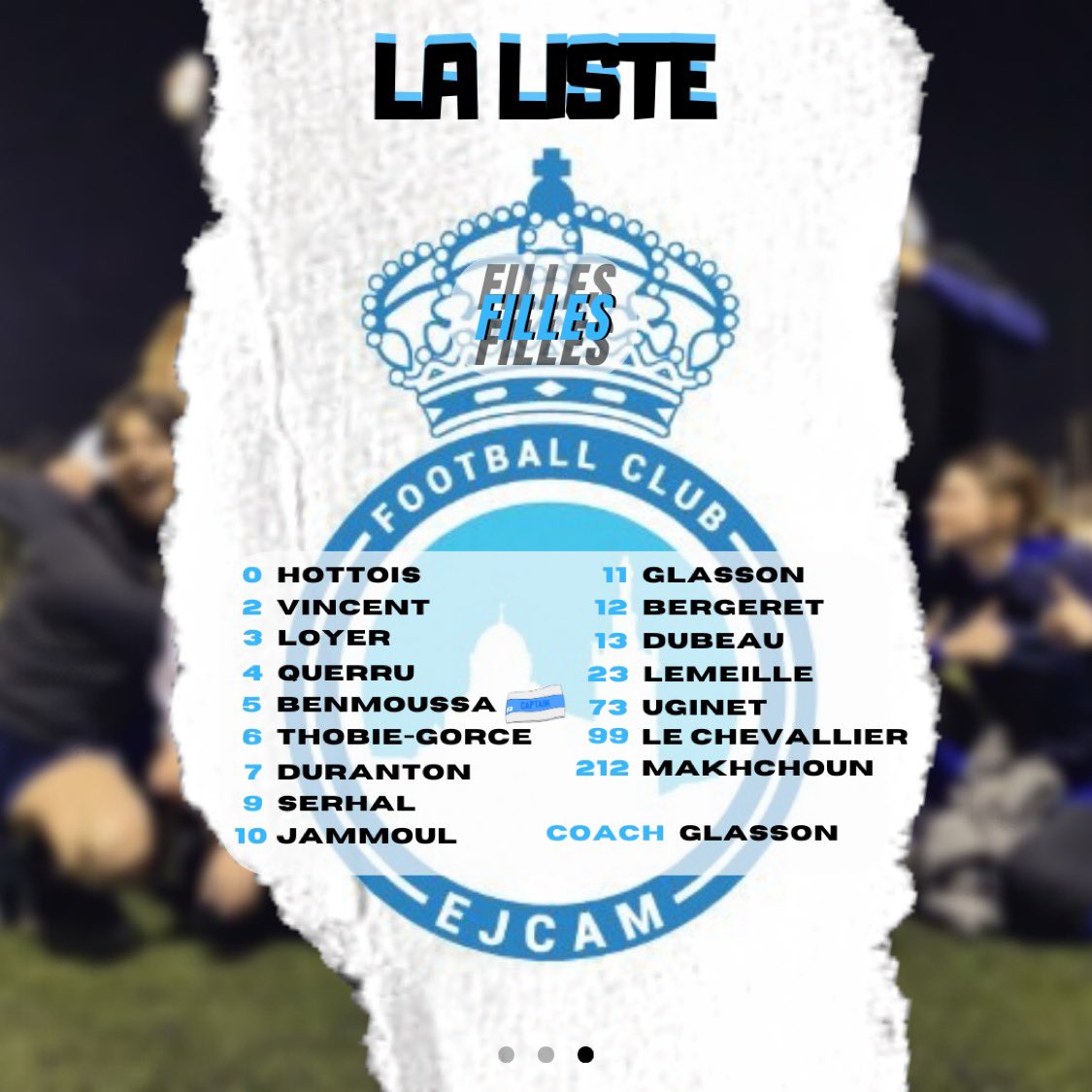 ejcam_foot's tweet photo. 🚨La liste du FC EJCAM pour le #TFIEJ23 est enfin tombée !

👧 Surprise de dernière minute chez les filles, @juliettelcv rejoint l’équipe. Notre Kolo Muani à nous…

👦 Côté garçon, un bel équilibre entre les vieux briscards et une génération dorée…

Direction Lille ! ⚽️ https://t.co/LYgUFwTfMM