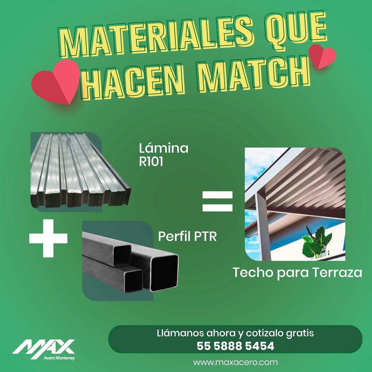MaxAceroMty's tweet photo. ¿Estás pensando en construir #TechosParaTerrazas? En #MaxAceroMonterrey tenemos los materiales necesarios para hacerlo, como #LáminaR101 y #PerfilPTR.
Llámanos para cotizar gratis estos productos: 55 5888 5454

#LáminaAcanalada #PerfildeAcero #EstructuraDeAcero #Construcción https://t.co/GI7V5kJ6Xz