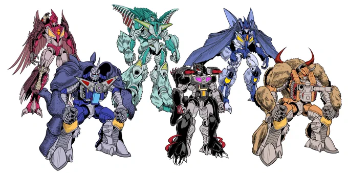 #ビーストウォーズ風落書き ブレストフォース集結!そして次は……!#Transformers #トランスフォーマー 