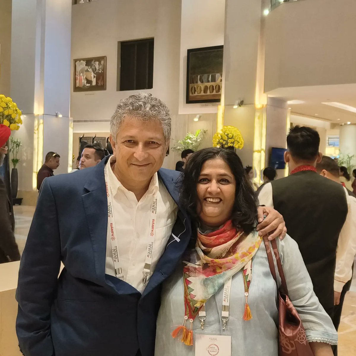 shubhos's tweet image. Final day of the #IAMAI  #IndiaDigitalSummit . 
Lovely meeting old friends.
And a few celebrities I did not recognise (I really should watch Shark Tank).